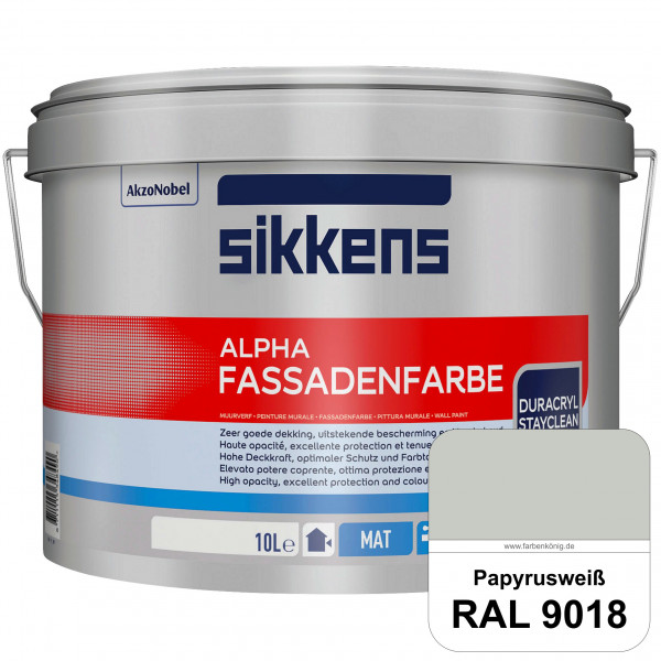 Alpha Fassadenfarbe (RAL 9018 Papyrusweiß)