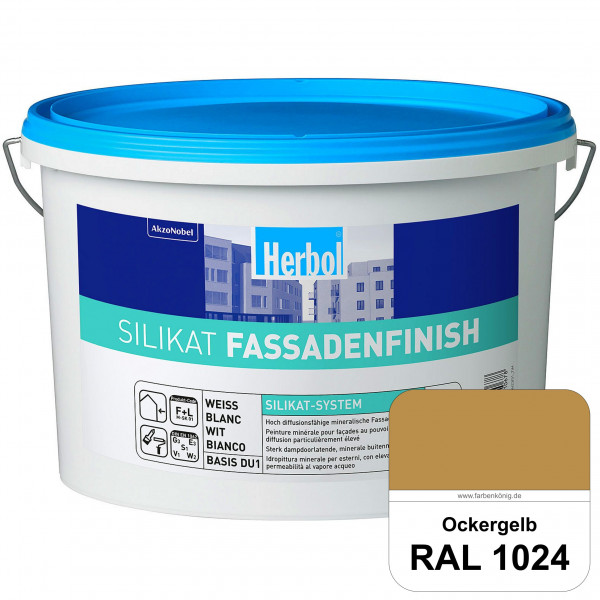 Silikat FassadenFinish (RAL 1024 Ockergelb) mineralische Fassadenfarbe für den natürlichen Fassadens