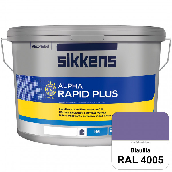 Alpha Rapid Plus (RAL 4005 Blaulila) Hochwertige & stumpfmatte Wandfarbe für mittlere Belastungen