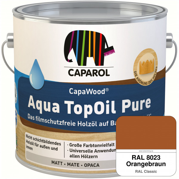 CapaWood® AquaTopOil Pure (RAL 8023 Orangebraun) - ersetzt CapaGreen Holz-Öl Aqua