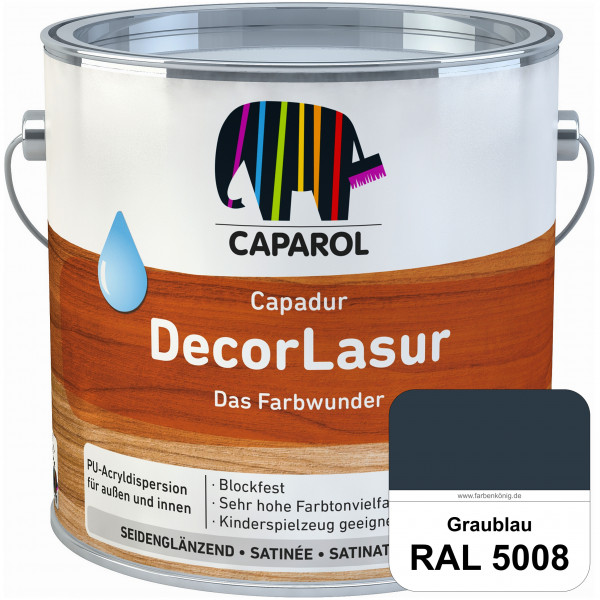 Capadur DecorLasur (RAL 5008 Graublau) Gestaltung & Schutz von maßhaltigen Holzbauteilen wie Fenster