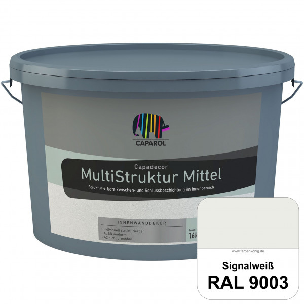 Capadecor MultiStruktur mittel (RAL 9003 Signalweiß) quarzgefüllte Zwischen- und Schlußbeschichtung