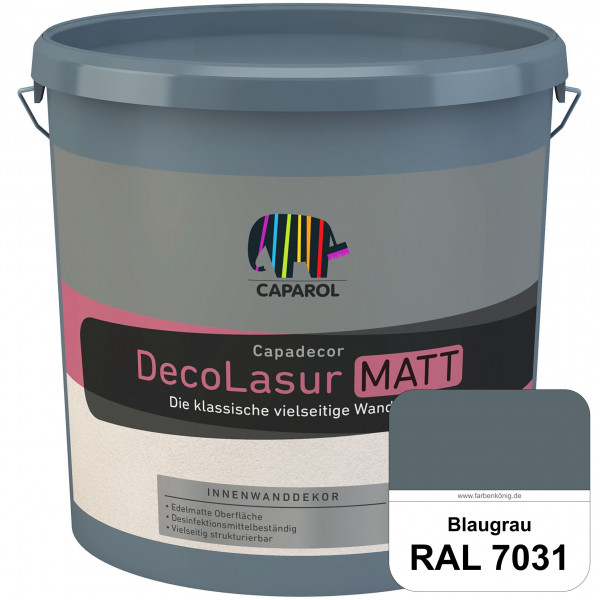 Capadecor DecoLasur Matt (RAL 7031 Blaugrau) Matte Lasurfarbe auf Dispersionsbasis (innen)