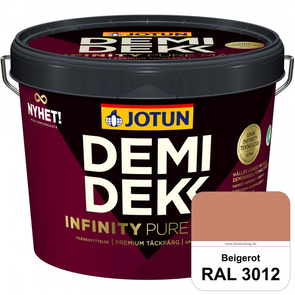 DEMIDEKK Infinity Pure Mat (ehemals Demidekk Ultimate Helmatt) - Deckende, matte Holzfarbe (RAL 3012