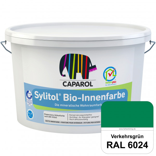 Sylitol® Bio-Innenfarbe (RAL 6024 Verkehrsgrün) Innenfarbe auf Silikatbasis  für Allergiker