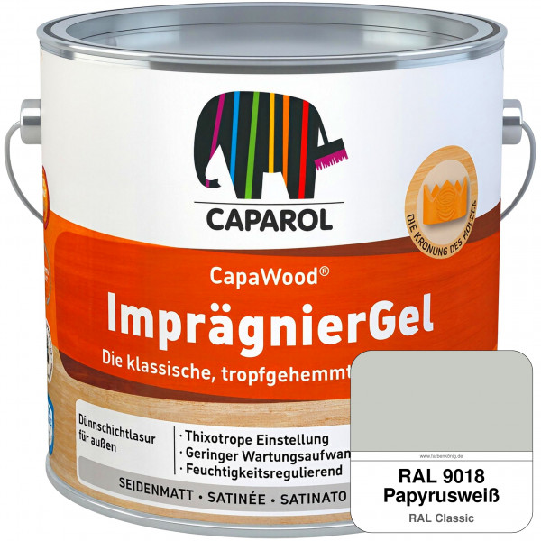 CapaWood® ImprägnierGel (RAL 9018 Papyrusweiß) - ersetzt Capadur LasurGel