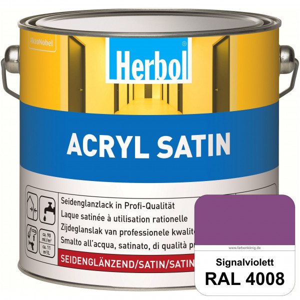 Acryl Satin (RAL 4008 Signalviolett) wasserverdünnbarer seidenglänzender Lack (Innen & Außen)