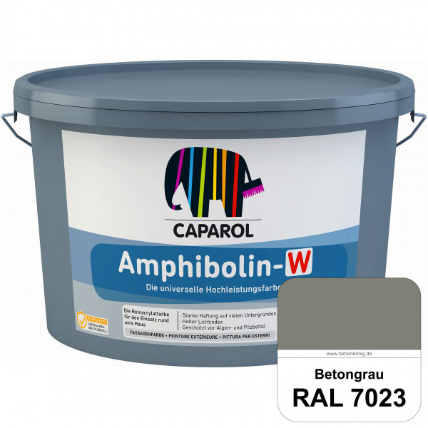 Amphibolin-W (RAL 7023 Betongrau) Seidenmatte Reinacrylat-Fassadenfarbe mit Pilz- & Algenschutz
