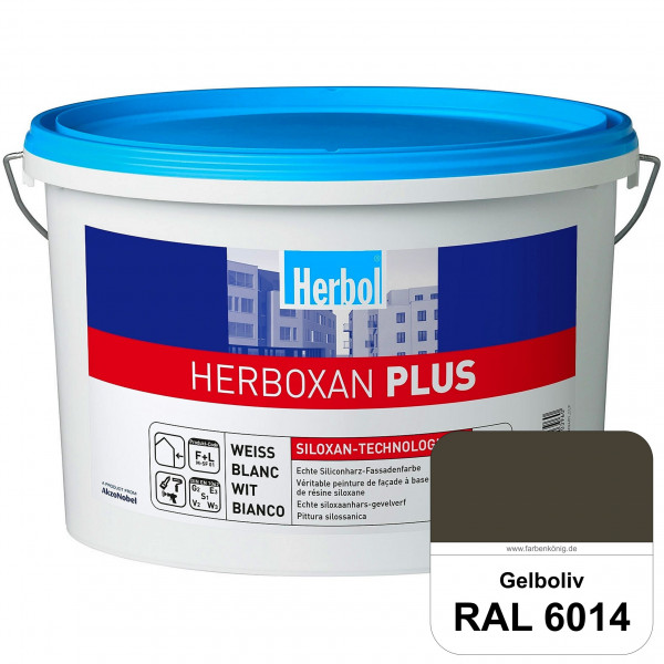 Herboxan Plus (RAL 6014 Gelboliv) Siliconharz-Fassadenfarbe für längere saubere Fassaden