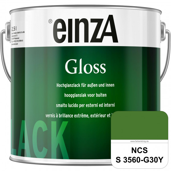 einzA Gloss (NCS S 3560-G30Y) Hochwertiger Alkydharzlack in Premium-Qualität, hochglänzend.