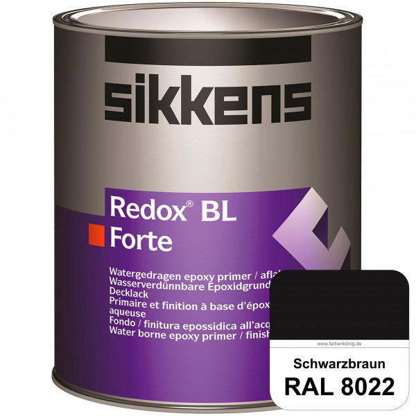 Redox BL Forte (RAL 8022 Schwarzbraun) seidenmatte & wasserbasierte 2-K-Epoxidharzlack (innen)