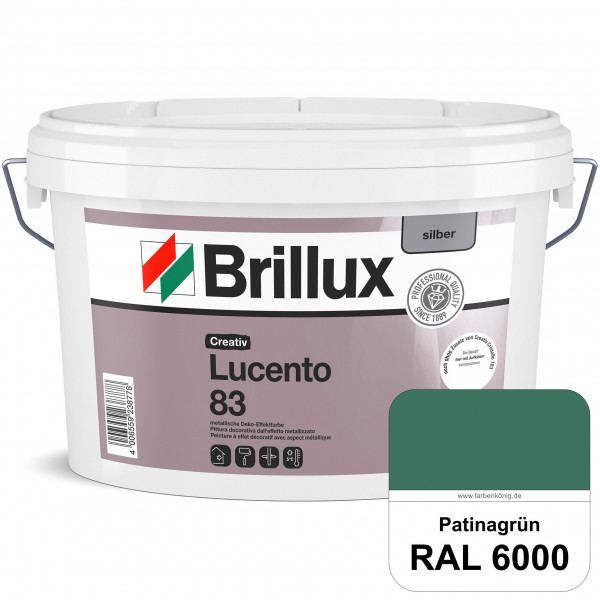 Creativ Lucento 83 (RAL 6000 Patinagrün) Strapazierfähige Deko-Effektfarbe mit metallischer Oberfläc