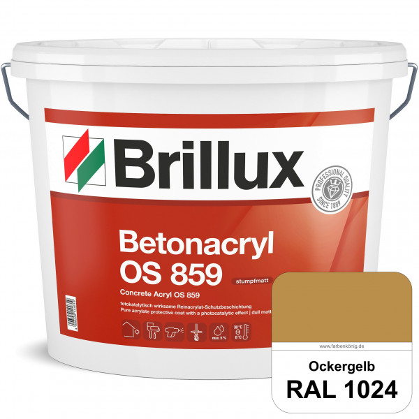 Betonacryl OS 859 (RAL 1024 Ockergelb) Wetterbeständige Schutzbeschichtung für Betonflächen (Außen)