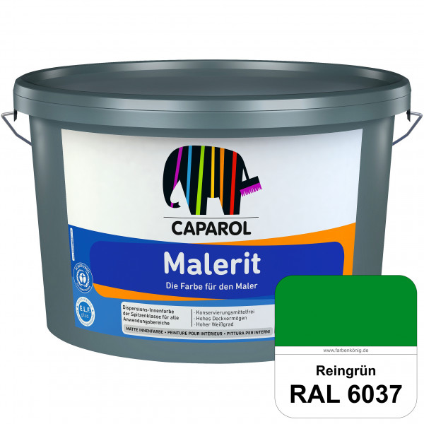 Malerit E.L.F. (RAL 6037 Reingrün) matte Innenfarbe für Neu- & Renovierungsanstriche