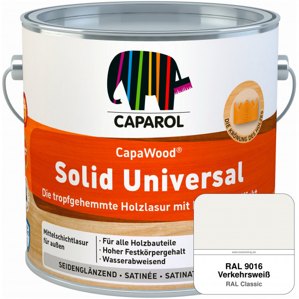 CapaWood® Solid Universal (RAL 9016 Verkehrsweiß) - ersetzt Capadur UniversalLasur