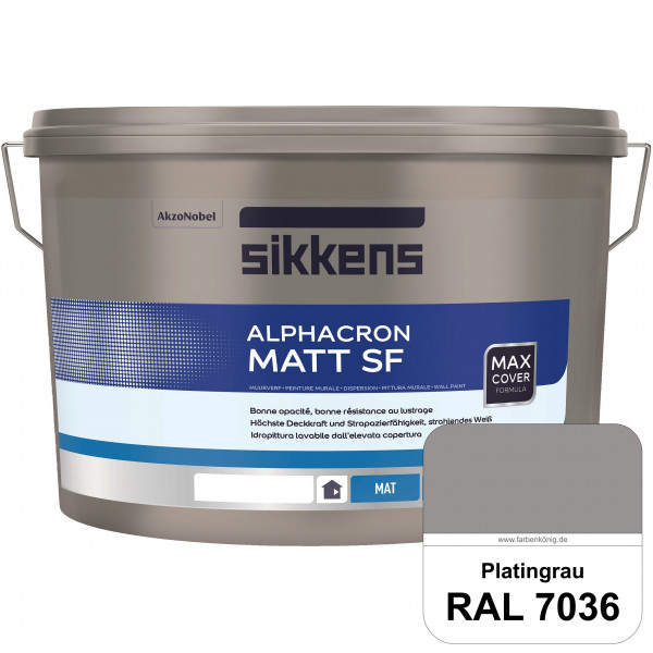 Alphacron Matt SF (RAL 7036 Platingrau) stumpfmatte & hochwertige Premium-Wandfarbe (innen)