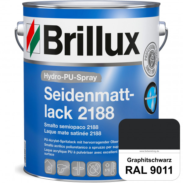 Hydro-PU-Spray Seidenmattlack 2188 (RAL 9011 Graphitschwarz) hochwertiger Lack speziell für das XVLP