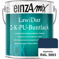 einzA LawiDur 2-K-PU-Buntlack - Hochglanz (RAL 5003 Saphirblau)