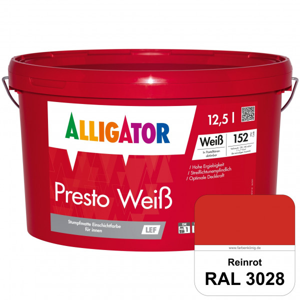 Presto Weiß LEF (RAL 3028 Reinrot)