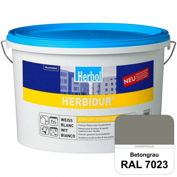 Herbidur (RAL 7023 Betongrau) Reinacrylat-Fassadenfarbe mit Langzeitwetterschutz
