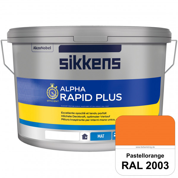 Alpha Rapid Plus (RAL 2003 Pastellorange) Hochwertige & stumpfmatte Wandfarbe für mittlere Belastung