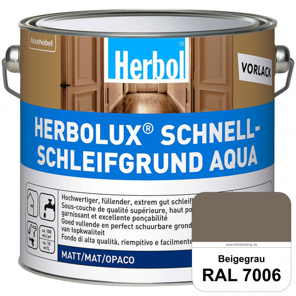 Schnellschleifgrund Aqua (RAL 7006 Beigegrau) wasserverdünnbarer Vorlack mit hervorragender Schleifb