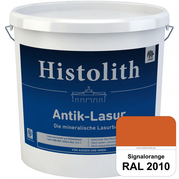 Histolith® Antik-Lasur (RAL 2010 Signalorange) Lasurkonzentrat nach dem Vorbild historischer Beschic