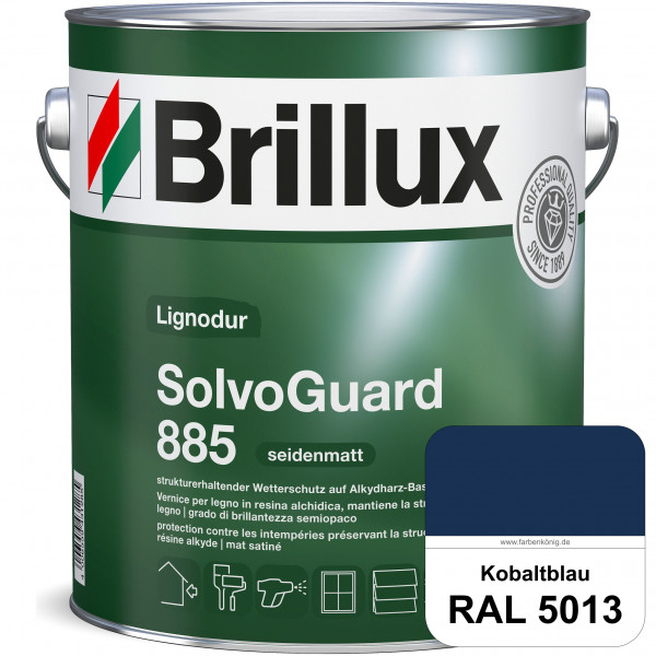 SolvoGuard 885 (RAL 5013 Kobaltblau) deckende oder lasierende seidenmatte Alkydharz-Holzfarbe für au