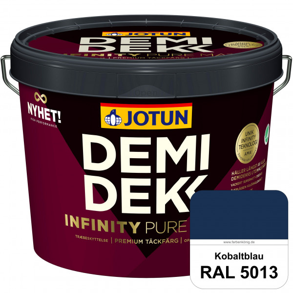 DEMIDEKK Infinity Pure Mat - Deckende, matte Holzfarbe (RAL 5013 Kobaltblau)