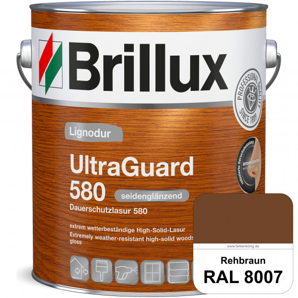 Lignodur UltraGuard 580 (Dauerschutzlasur 580) RAL 8007 Rehbraun