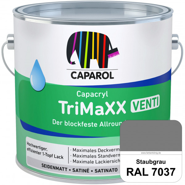 Capacryl TriMaXX Venti (RAL 7037 Staubgrau) Der blockfeste Allrounder für Fenster & Türen