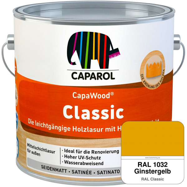 CapaWood Classic (RAL 1032 Ginstergelb) - ersetzt Capadur ClassicLasur