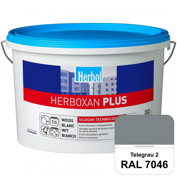 Herboxan Plus (RAL 7046 Telegrau 2) Siliconharz-Fassadenfarbe für längere saubere Fassaden