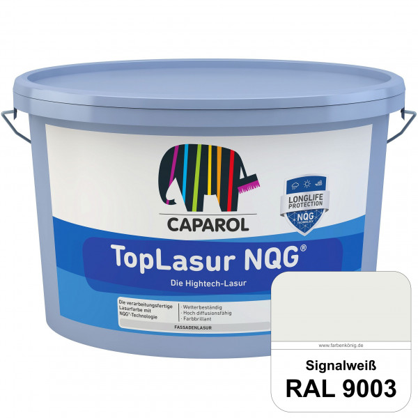 TopLasur NQG® (RAL 9003 Signalweiß) Verarbeitungsfertige Lasur auf Basis der Nano-Quarz-Gitter Techn