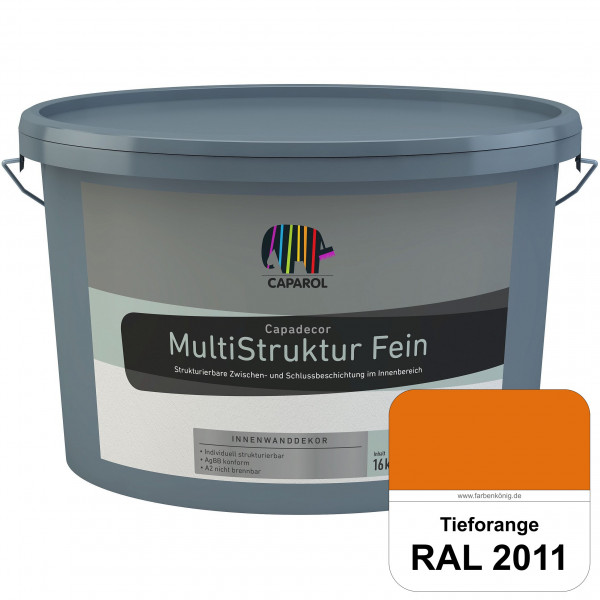 Capadecor MultiStruktur fein (RAL 2011 Tieforange) quarzgefüllte Zwischen- und Schlußbeschichtung in