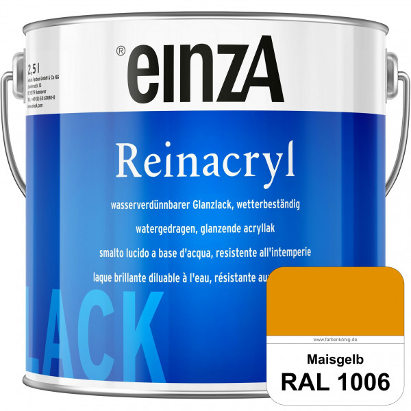 einzA Reinacryl (RAL 1006 Maisgelb) wetterbeständige glänzende Acryl-PU-Lackfarbe