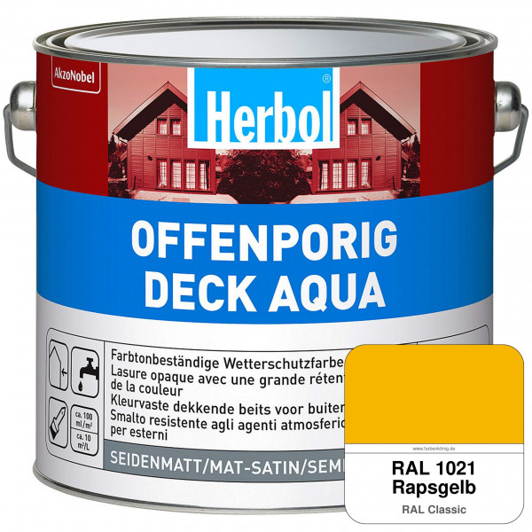 Offenporig-Deck Aqua (RAL 1021 Rapsgelb)