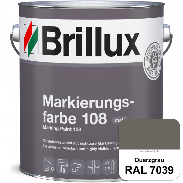 Markierungsfarbe 108 (RAL 7039 Quarzgrau) Markierungsfarbe für Asphalt, Betonböden, Zementestrichen