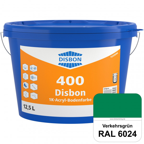 Disbon 400 1K-Acryl-Bodenfarbe (RAL 6024 Verkehrsgrün) Dispersionsbeschichtung für mineralische Bode
