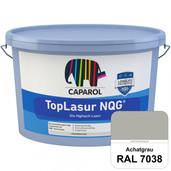 TopLasur NQG® (RAL 7038 Achatgrau) Verarbeitungsfertige Lasur auf Basis der Nano-Quarz-Gitter Techno