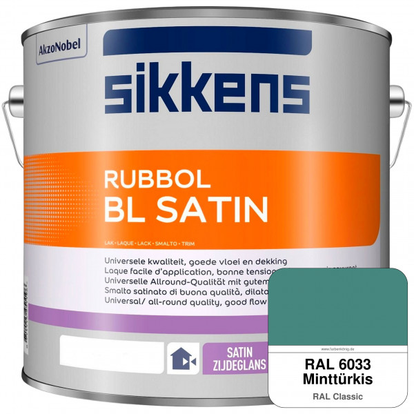 Rubbol BL Satin (RAL 6033 Minttürkis) hochelastischer & seidenglänzender Lack (wasserbasiert) innen