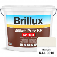 Silikat-Putz KR K2 3631 (RAL 9010 Reinweiß) Dekorativer Kratzputz auf Silikatbasis