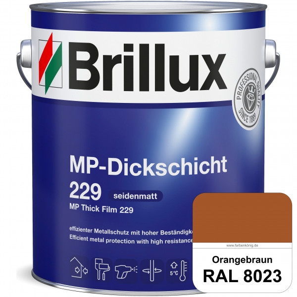 MP-Dickschicht 229 (RAL 8023 Orangebraun) Korrosionsschutz für grundierten Eisen- & Stahl sowie für