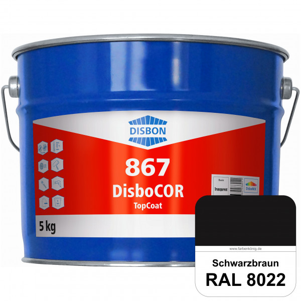 DisboCOR 867 TopCoat (RAL 8022 Schwarzbraun) Anwendungsfreundliche Korrosionsschutz-Deckbeschichtung
