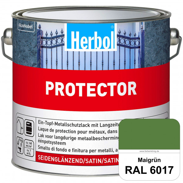 Protector (RAL 6017 Maigrün) Seidenglänzende Spezialbeschichtung für Eisen- und NE-Metalle (außen)