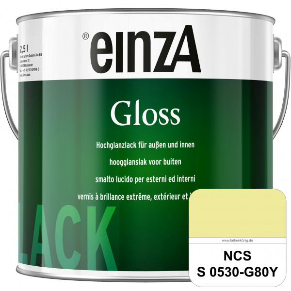 einzA Gloss (NCS S 0530-G80Y) Hochwertiger Alkydharzlack in Premium-Qualität, hochglänzend.