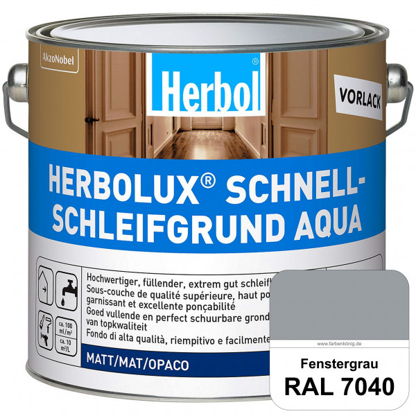 Schnellschleifgrund Aqua (RAL 7040 Fenstergrau) wasserverdünnbarer Vorlack mit hervorragender Schlei