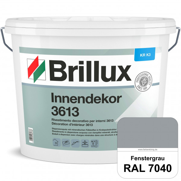 Innendekor ELF KR-K3 3613 (RAL 7040 Fenstergrau) Kratzputz nach zur Erzielung dekorativer und strapa