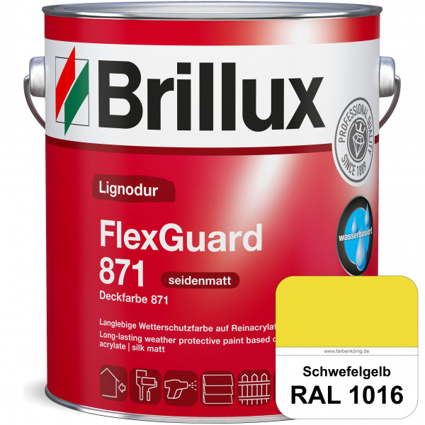 Lignodur FlexGuard 871 (Deckfarbe 871) RAL 1016 Schwefelgelb