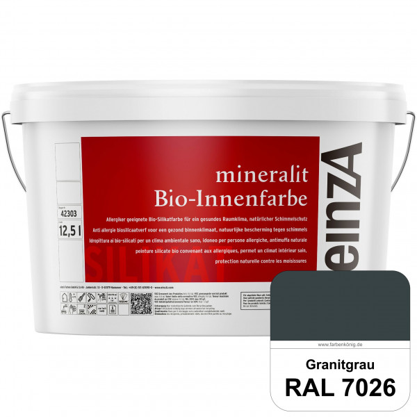 einzA mineralit Bio-Innenfarbe (RAL 7026 Granitgrau) Bio-Silikat-Innenfarbe gemäß VOB DIN 18 363